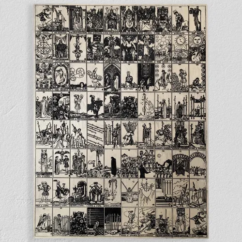 Laser Lithography Research; A Tarot deck wall art piece. Jonathan Malott, Austin Texas Architecture